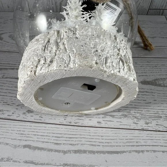 Robert Stanley’s Illuminated Glass Christmas Ornament with Deer, Snow, and Trees - Picture 6 of 8